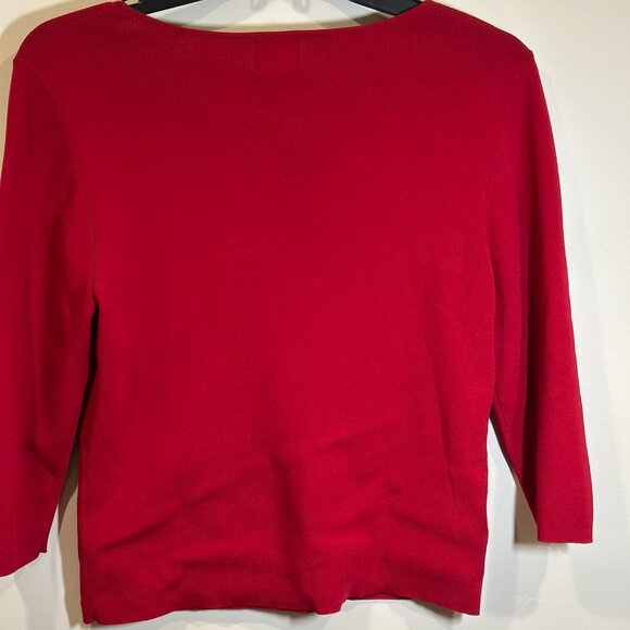 Ruby Rd Red Sequence Top Size L - Picture 3 of 5